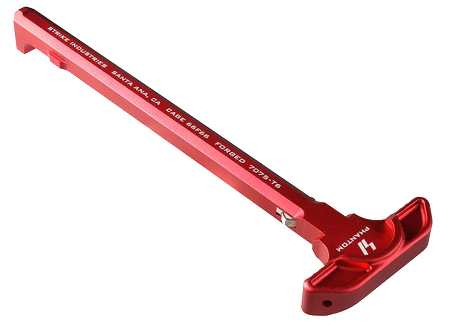 Strike ARSLCHRED Latchless Charging Handle AR15 Red Anodized Aluminum