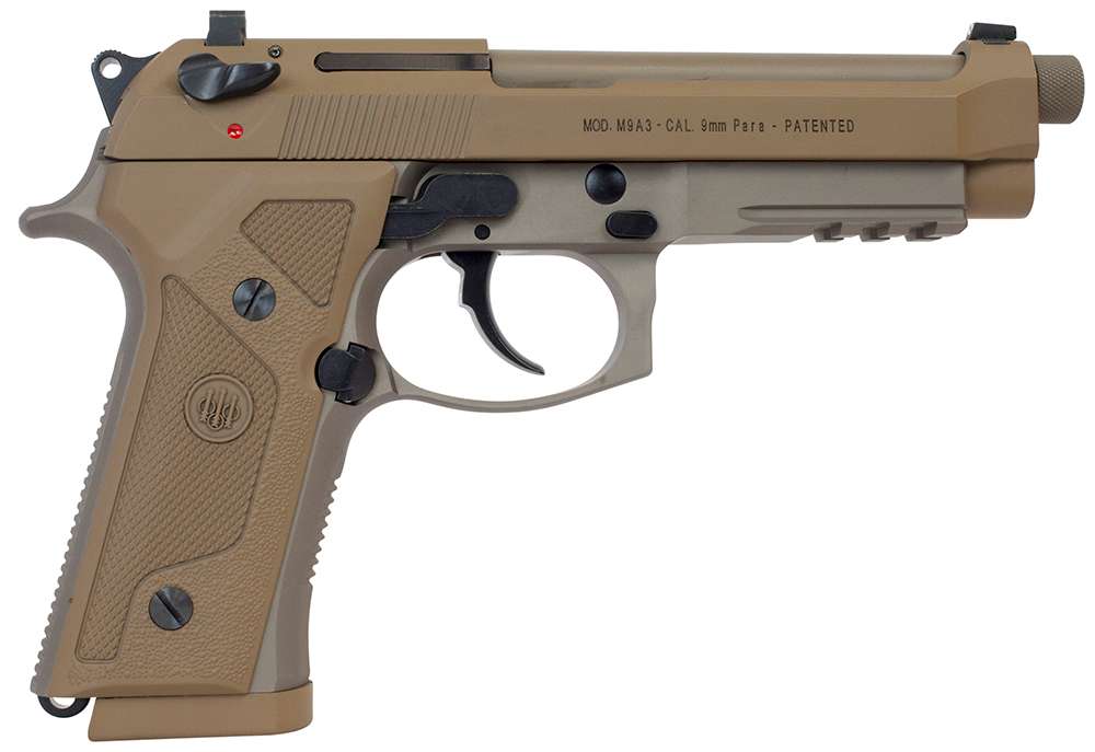 Beretta JS92M9A3M M9A3 9mm Semi-Automatic 17+1 Pistol, 5.2