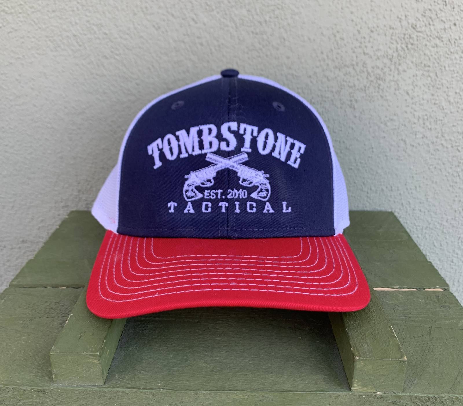 Tombstone Tactical Trucker Hat, Red White & Blue Tombstone Tactical