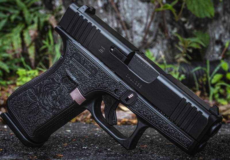 Glock W260-98429 43X MOS 9mm 10rd Pistol: Black Rose Stippling