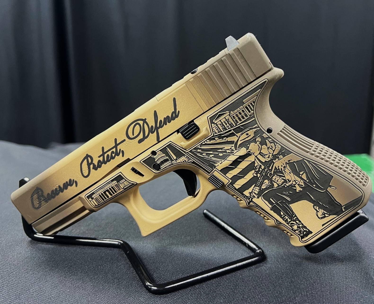 Shark Coast Tactical Constitution Custom Glock 19 Gen 3, Cerakoted
