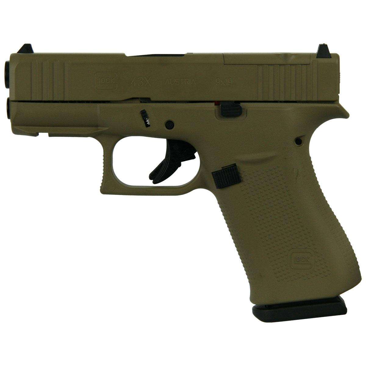 Glock GLUX4350201FRMOSFDE 43X MOS 9mm 10 Round Pistol: US Made