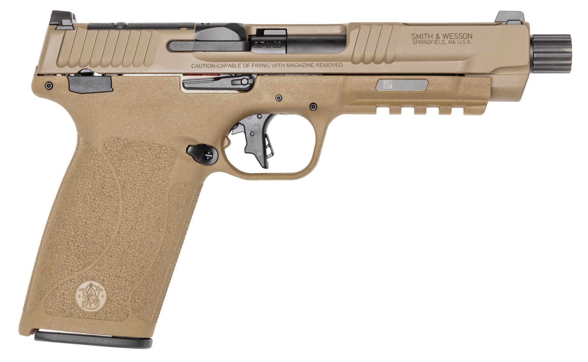 Smith & Wesson 14004 M&P 5.7 5.7X28 22rd SAO Optic Ready FDE